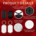 Miss Chipmunk Football Bible Verse Keychain Luke 1:37 Black Stainless Steel by Deal US
