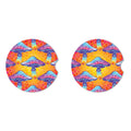 HOMETRIP Absorbent Ceramic Car Coasters Cork Back 2.56'' Sea Turtle 2pcs by Deal US