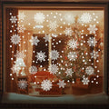 AHEONLAR 142PCS Christmas Window Static Cling Stickers Waterproof White Vinyl by Deal US