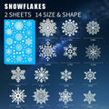 AHEONLAR 142PCS Christmas Window Static Cling Stickers Waterproof White Vinyl by Deal US