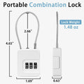 Coipdfty 3-Digit Combination Lock Flexible Steel Cable Waterproof White 1 Pack by Deal US