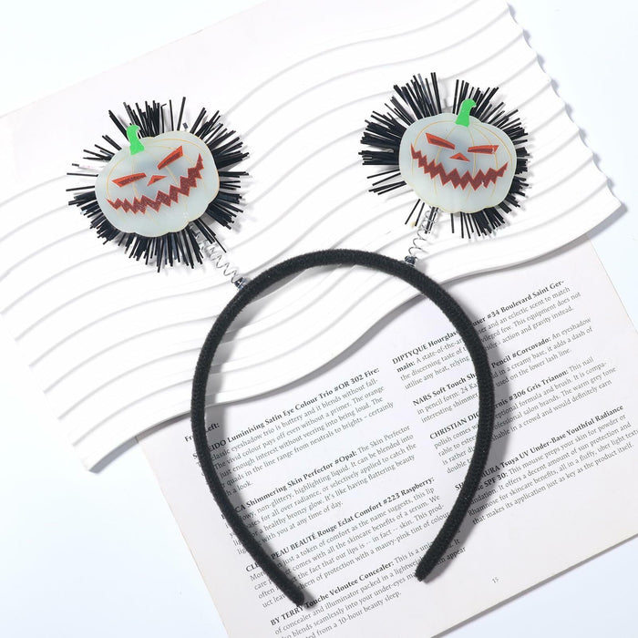 Kistreao Halloween Luminous Pumpkin Headband Glow Dark C-Pumpkin 1Pc Size M by Deal US