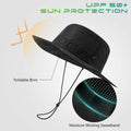 UVSAI UPF 50+ Bucket Sun Hat Laser Mesh Cooling Adjustable Black by Deal US
