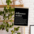 HRQKO Difference Maker Poster Hanger Frame Modern Minimalist 12x16 Black by Deal US