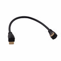 LARRITS HDMI 2.0 Cable 1FT 90 Degree Elbow Ultra Short 4K 60Hz Black by Deal US
