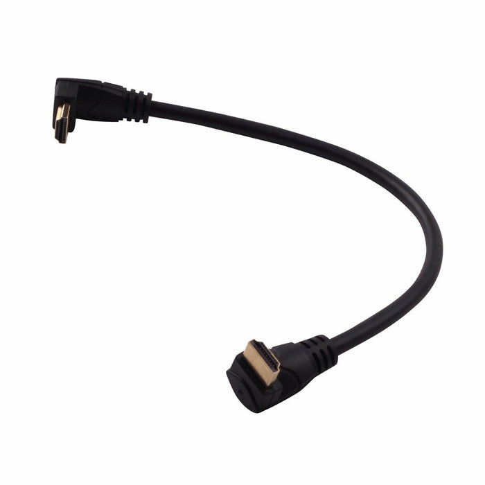 LARRITS HDMI 2.0 Cable 1FT 90 Degree Elbow Ultra Short 4K 60Hz Black by Deal US