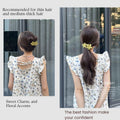 Mevnccola 6 Pack 4.1" Floral Matte Hair Claw Clips Non-Slip Multi-Color by Deal US