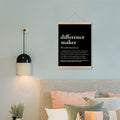 HRQKO Difference Maker Poster Hanger Frame Modern Minimalist 12x16 Black by Deal US