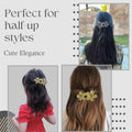 Mevnccola 6 Pack 4.1" Floral Matte Hair Claw Clips Non-Slip Multi-Color by Deal US