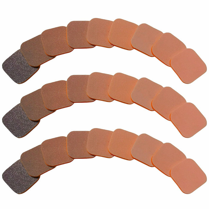 Toromp 2x2 Inch Soft Touch Sanding Pads 27 Pack Orange 320-3500 Grit by Deal US