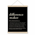 HRQKO Difference Maker Poster Hanger Frame Modern Minimalist 12x16 Black by Deal US