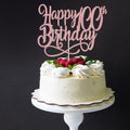 Qertesl Happy 75th Birthday Cake Topper Rose Gold Paper 1 Item Party Decor by Deal US