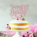 Qertesl Happy 75th Birthday Cake Topper Rose Gold Paper 1 Item Party Decor by Deal US