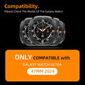 Arsfit Titanium Band Compatible Samsung Galaxy Watch Ultra 47MM Black by Deal US
