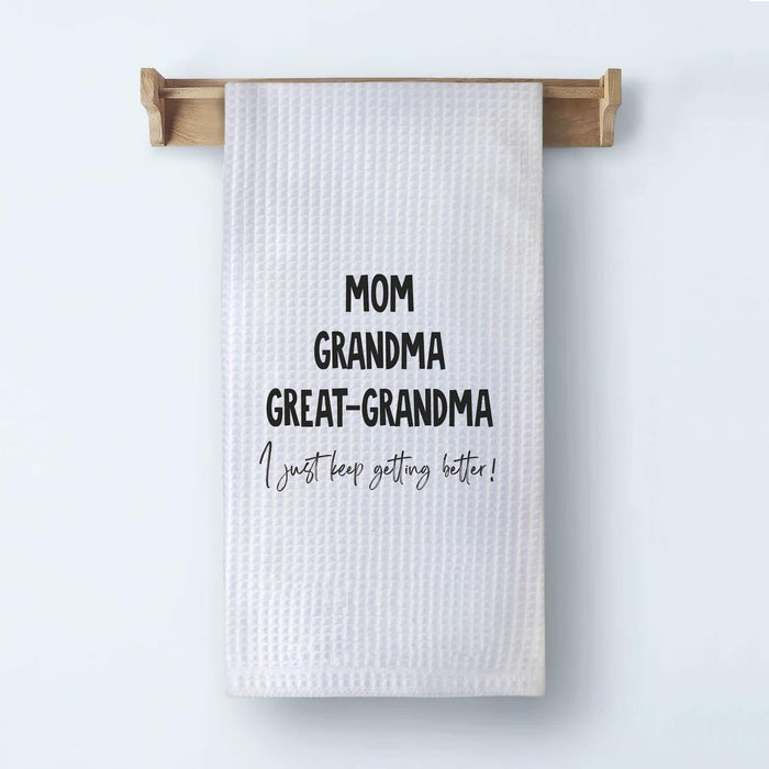 XUISWELL Grandma Gifts Kitchen Towels Great Grandma 16x24 Inch by Deal US