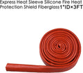 Ummickl 1" ID Silicone Coated Fiberglass Heat Sleeve 3.3ft Red by Deal US