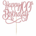 Qertesl Happy 75th Birthday Cake Topper Rose Gold Paper 1 Item Party Decor by Deal US
