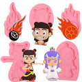 ICNYEKl 5 Pcs Cartoon Chocolate Fondant Silicone Molds Cake Decor Baking by Deal US