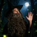UQJE Long Curly Brown Wizard Beard Adult Cosplay Halloween One Size by Deal US