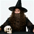 UQJE Long Curly Brown Wizard Beard Adult Cosplay Halloween One Size by Deal US