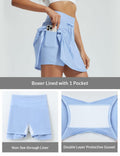 baleaf Women's Swim Skirt High Waisted Tummy Control Light Blue Size 2XL by Deal US