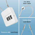 Coipdfty 3-Digit Combination Lock with Flexible Steel Cable Waterproof Black 1 by Deal US