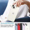 ZQCFKJ iPhone 16/16 Plus Tempered Glass Camera Lens Protector Glitter Colorful by Deal US