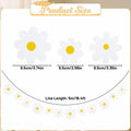 YQQYG Daisy Banner Garland 4 PCS White Paper Party Decor by Deal US