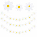 YQQYG Daisy Banner Garland 4 PCS White Paper Party Decor by Deal US