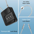Coipdfty 3 Digit Combination Lock Flexible Steel Cable Waterproof White 2 Pack by Deal US