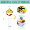 STRACOUPI Silicone Straw Covers for Stanley Cup 2PCS Black Reusable by Deal US