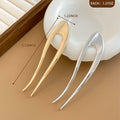 enophe 2PCS 5.12in U Shaped French Twist Metal Hair Pins Gold Silver by Deal US