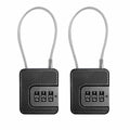 Coipdfty 3 Digit Combination Lock Flexible Steel Cable Waterproof White 2 Pack by Deal US