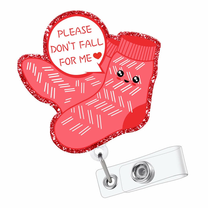 Gisscive Don't Fall for Me Badge Reel Holder Retractable Swivel Clip Red by Deal US