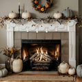 Breling 6ft White Felt Pumpkin Garland Fall Thanksgiving Neutral Decor by Deal US