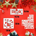 Suartus Christmas Stencils 16pcs Pine Trees Snowflake Elk Santa Reusable by Deal US