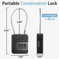 Coipdfty 3-Digit Combination Lock Flexible Steel Cable Waterproof Black 2-Pack by Deal US