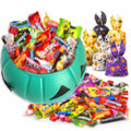 DQFAQYY Teal Pumpkin Bucket 7" Plastic Halloween Candy Bowl 7x7x5.5in by Deal US