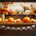 Breling 6ft White Felt Pumpkin Garland Fall Thanksgiving Neutral Decor by Deal US
