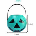 DQFAQYY Teal Pumpkin Bucket 7" Plastic Halloween Candy Bowl 7x7x5.5in by Deal US