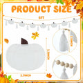 Breling 6ft White Felt Pumpkin Garland Fall Thanksgiving Neutral Decor by Deal US