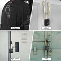 Coipdfty 3-Digit Combination Lock Flexible Steel Cable Waterproof Black 2-Pack by Deal US