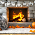 Breling 6ft White Felt Pumpkin Garland Fall Thanksgiving Neutral Decor by Deal US