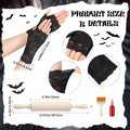 Yearntown Halloween Costume Accessories Black Lace Fingerless Gloves One Size by Deal US