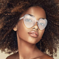 MGupzao 8 Pack Heart Shaped Sunglasses Frameless Black & Translucent by Deal US