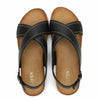 UBFEN Womens Flat Sandals Arch Support Adjustable Slingback Black Size 8