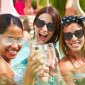 MGupzao 8 Pack Heart Shaped Sunglasses Frameless Black & Translucent by Deal US