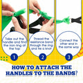Relaxgiant 2pcs Resistance Bands with Handles Chair Exercise Yellow Green by Deal US