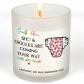 DOSINY Lavender Scented Candle 9Oz Soy Wax Gift for New Mom Funny Expecting by Deal US
