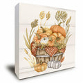 ULEGIE Fall Autumn Wood Box Sign Pumpkin Thanksgiving Decor 5x5 Inch by Deal US